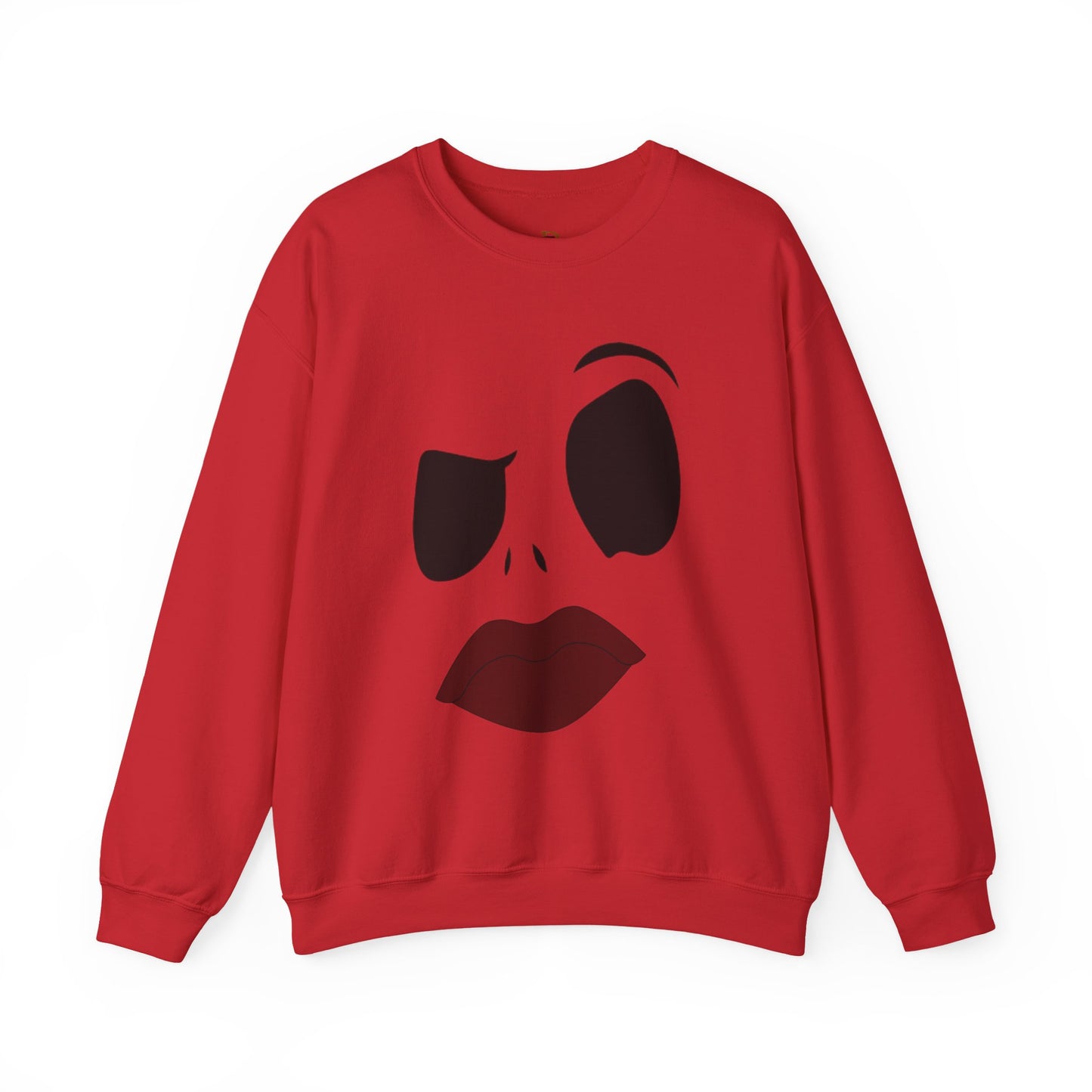 Skull Face Sweatshirt with Lips