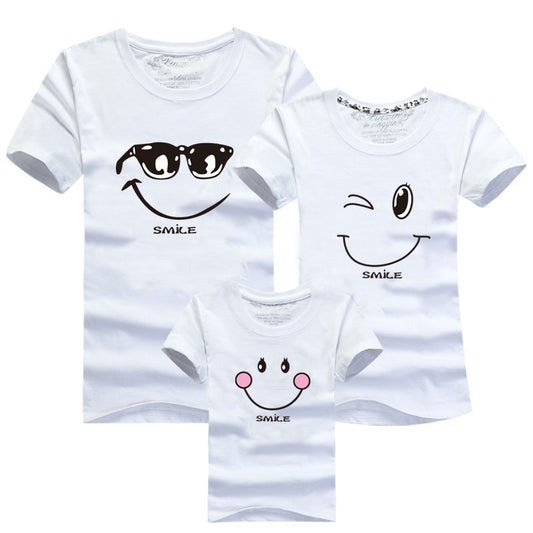 Cotton round neck parent-child outfit