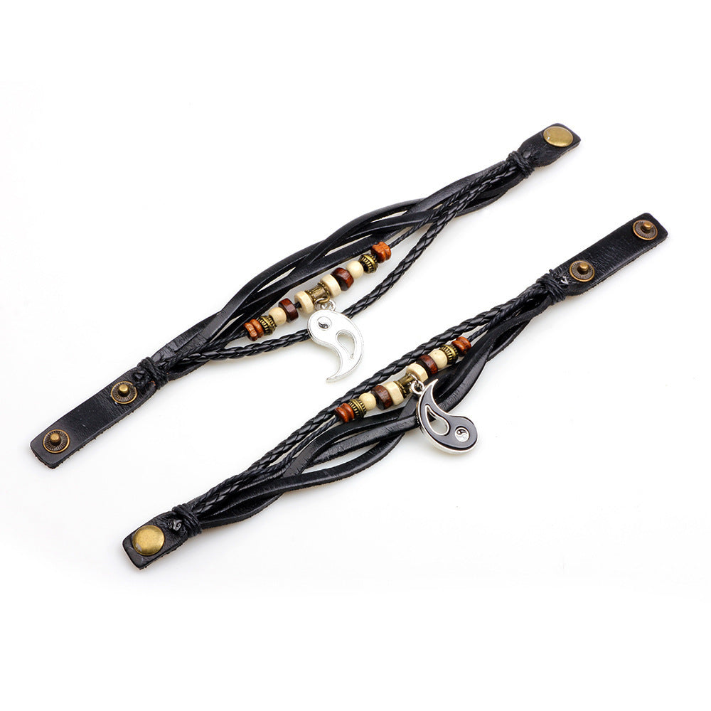 Handmade beaded couple bracelet