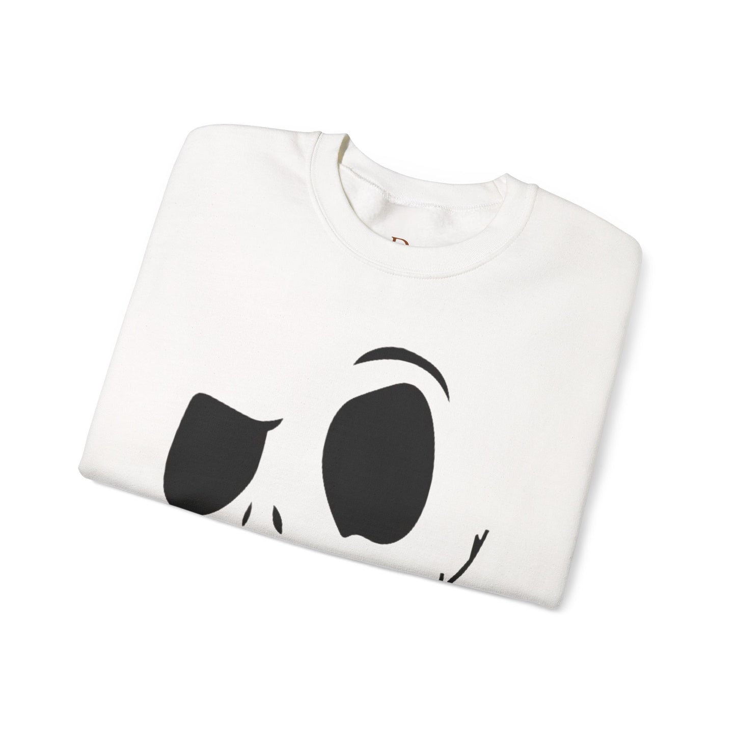 Skull Face Sweatshirt with Stitched Lips