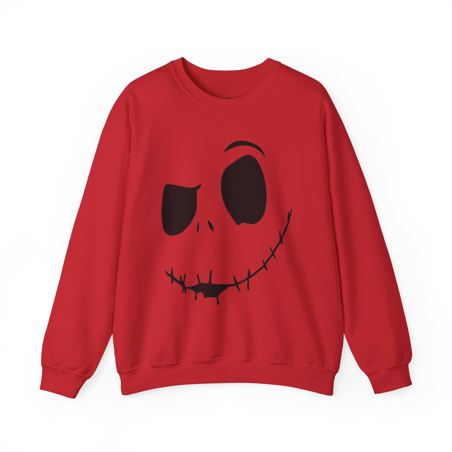 Skull Face Sweatshirt with Stitched Lips