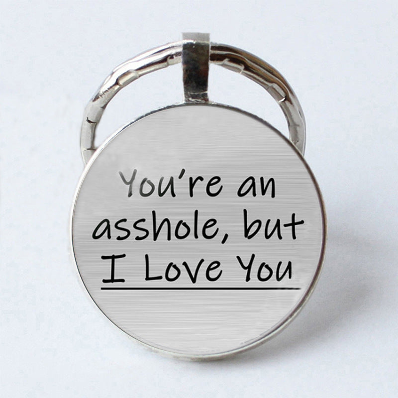 Funny Couple Letter Keychain Pendant Time