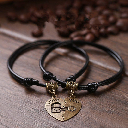 Couple hand rope jewelry