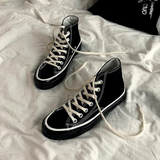 All black canvas shoes