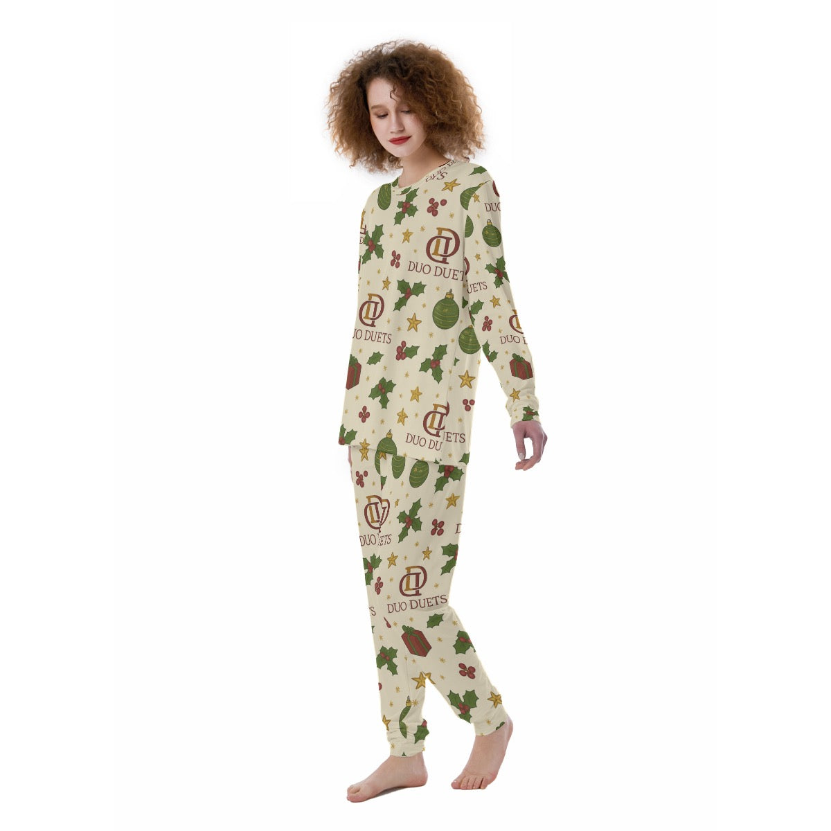 DUODUETS Women's Christmas Pajamas | Lightweight 100% Cotton 190GSM Sleepwear