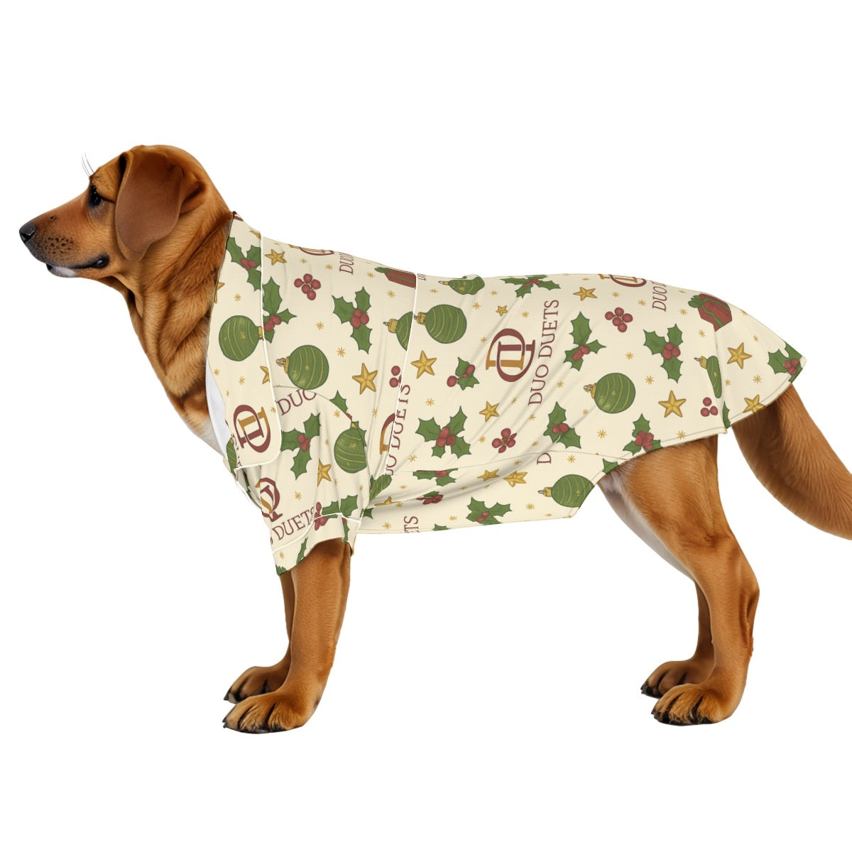 DUODUETS Dog Christmas Pajamas for Puppies - Stretchy Lightweight Fabric for All Seasons