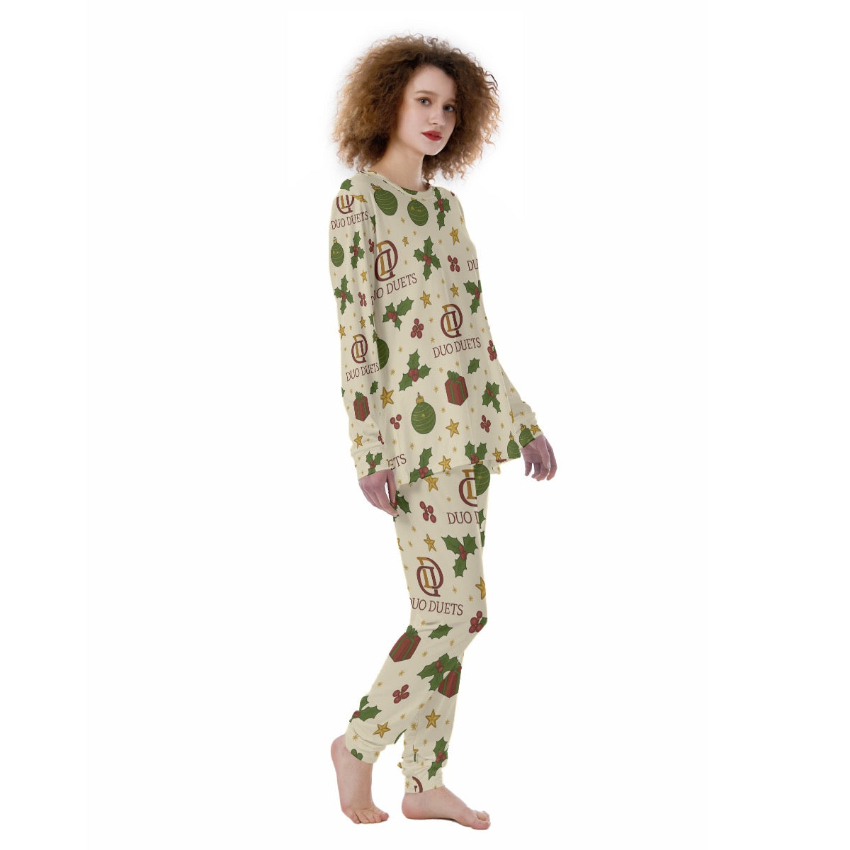 DUODUETS Women's Christmas Pajamas | Lightweight 100% Cotton 190GSM Sleepwear