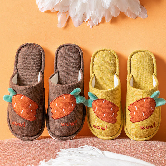 Cartoon radish couple slippers