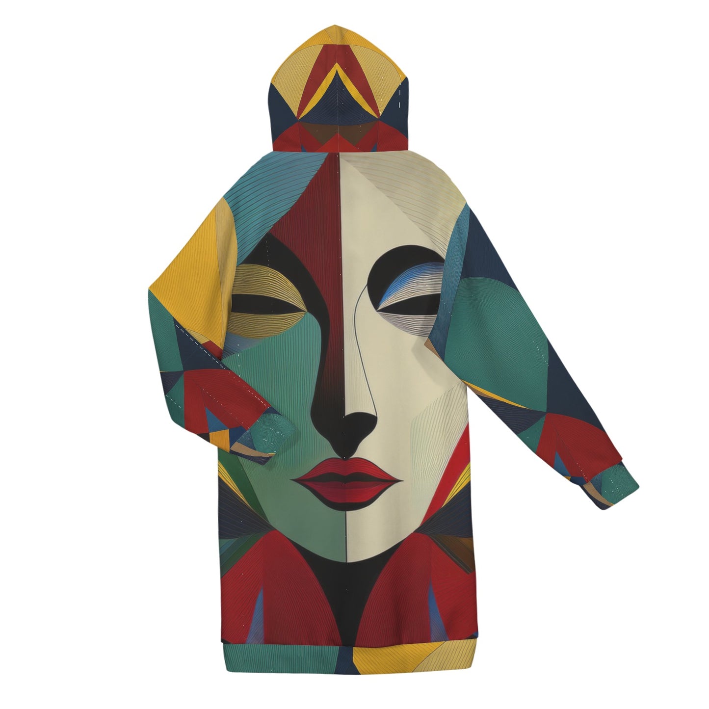 Artistry Face Women's Long Hooded Coat