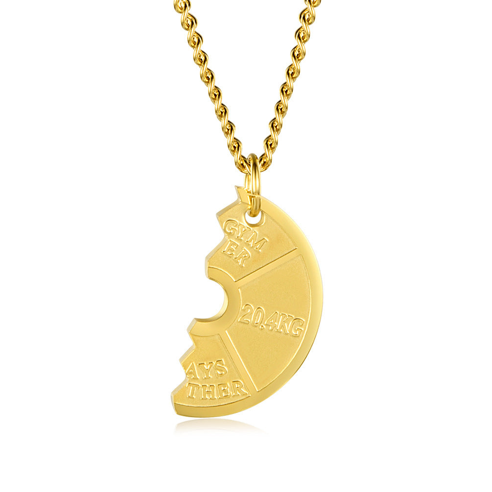 Dumbbell piece couple pendant