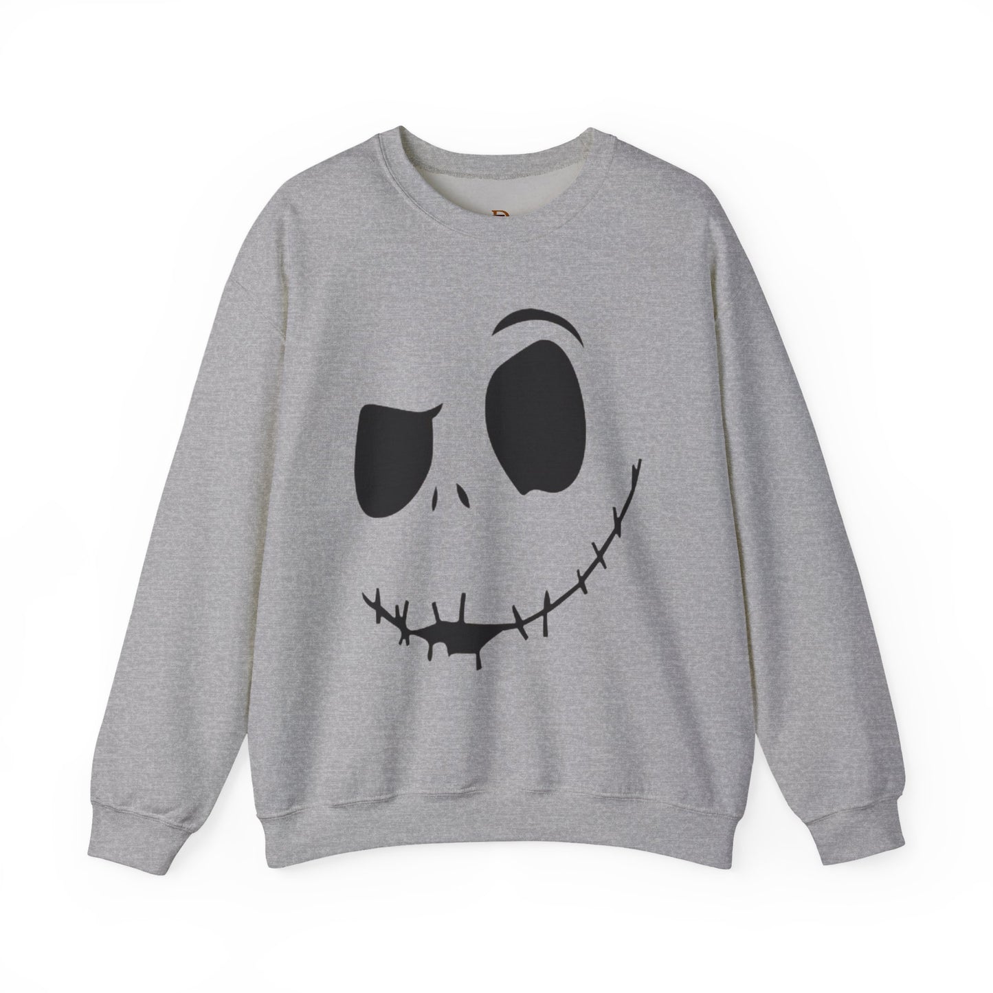 Skull Face Sweatshirt with Stitched Lips