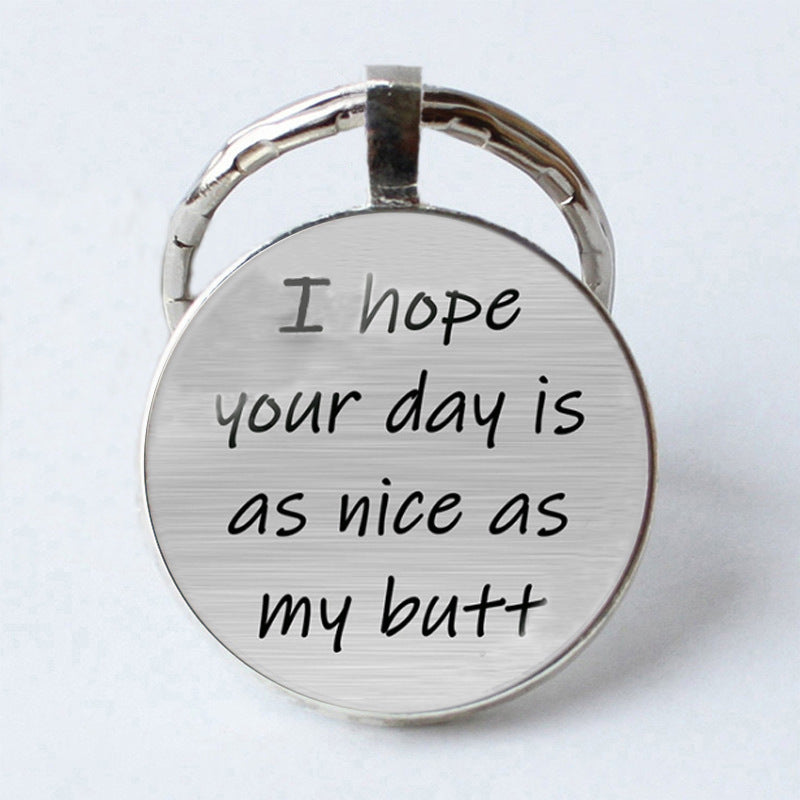 Funny Couple Letter Keychain Pendant Time