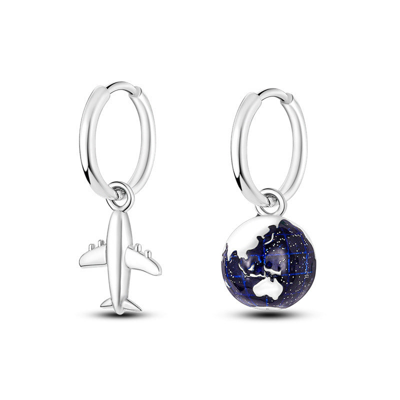 European And American Personality Silver Plated Earrings
