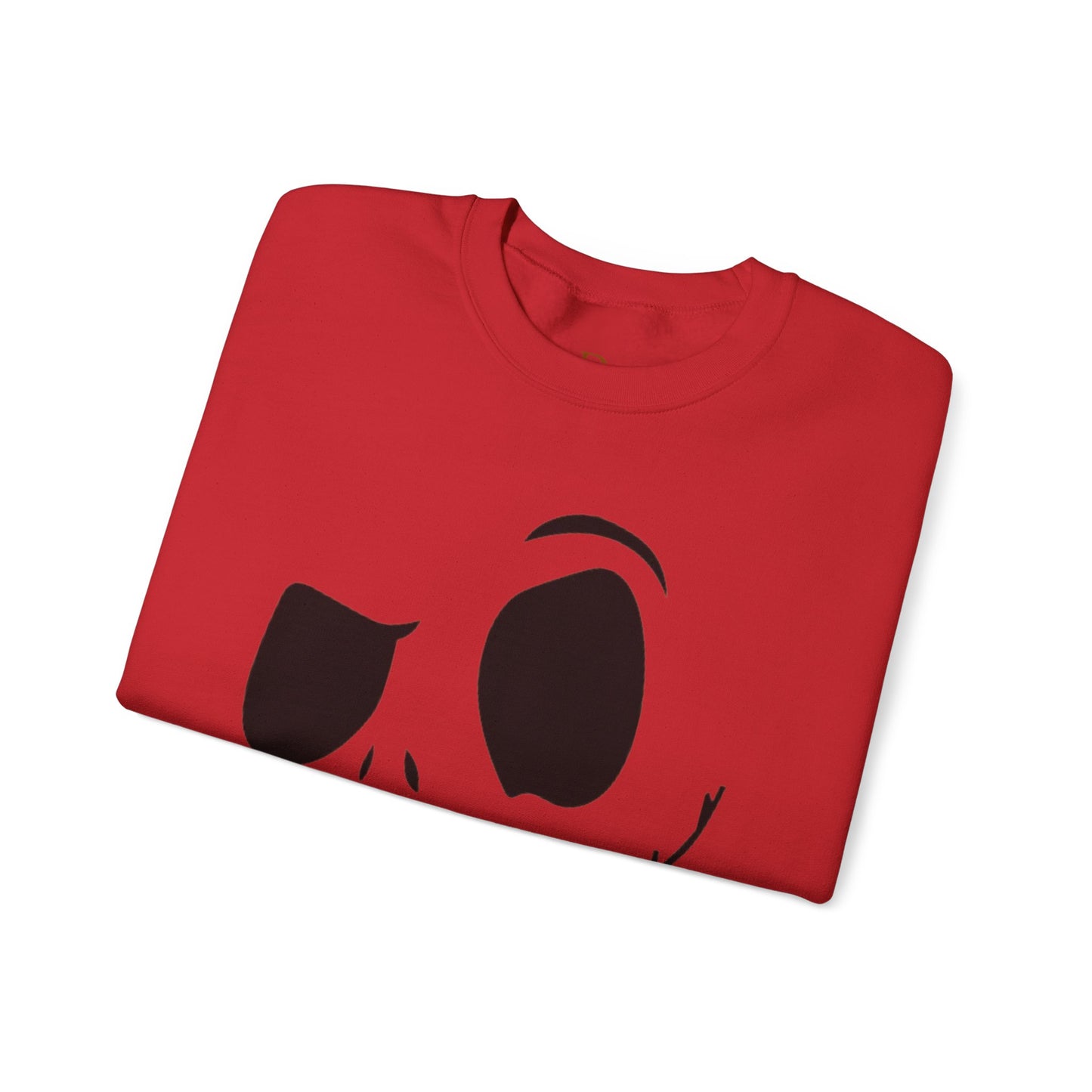 Skull Face Sweatshirt with Stitched Lips