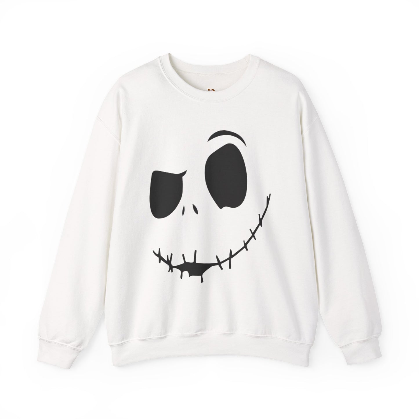 Skull Face Sweatshirt with Stitched Lips