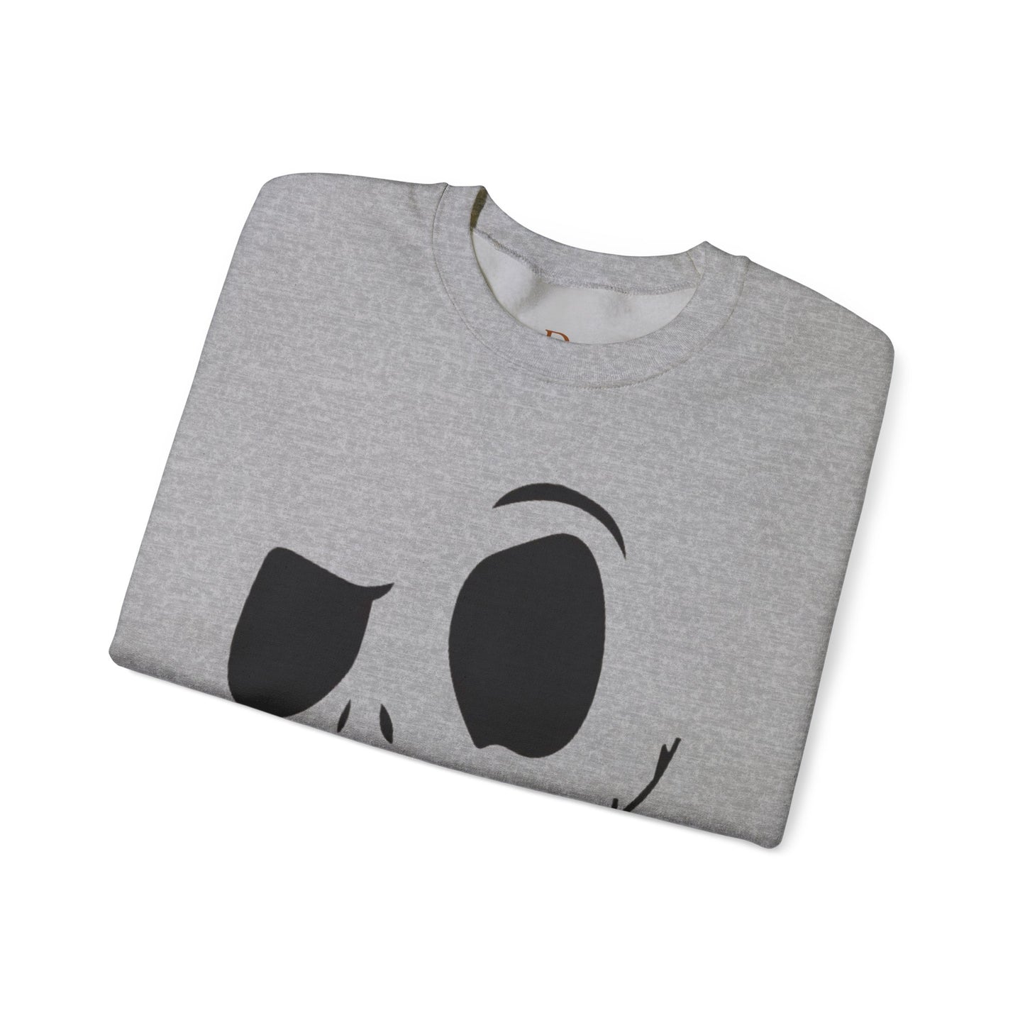 Skull Face Sweatshirt with Stitched Lips