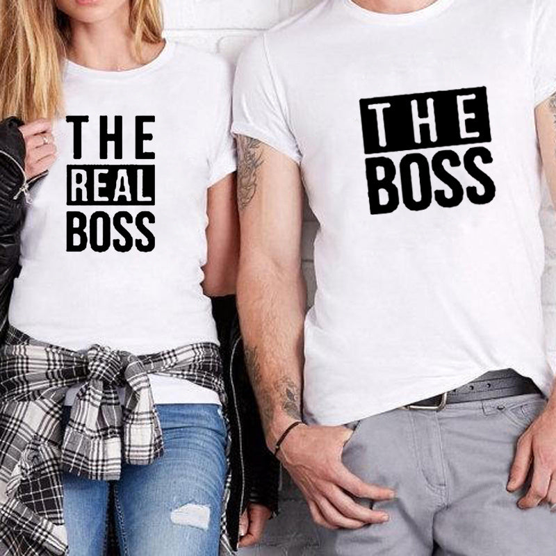 Matching THE REAL  TEE TOPS His And Her Couple T-Shirt