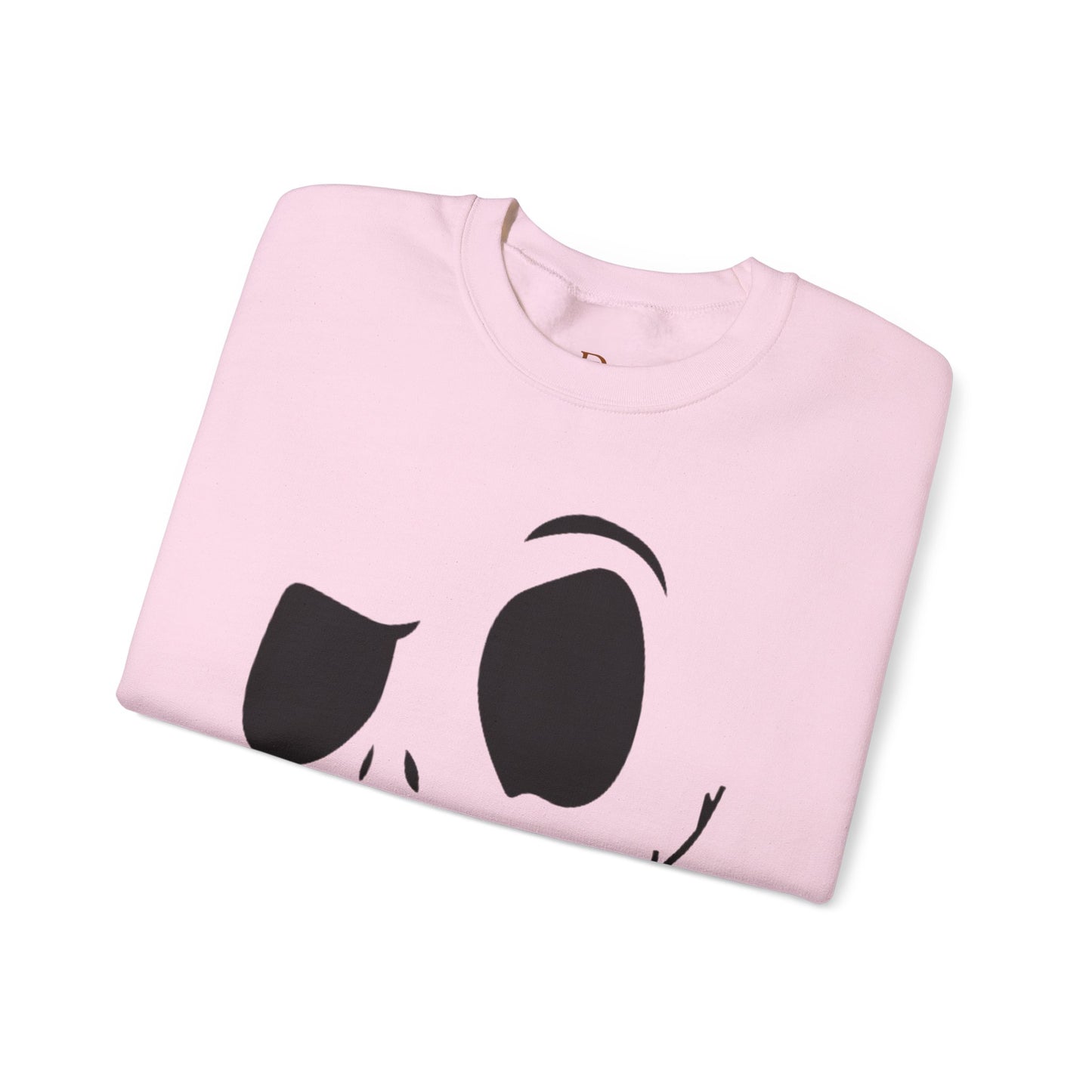 Skull Face Sweatshirt with Stitched Lips