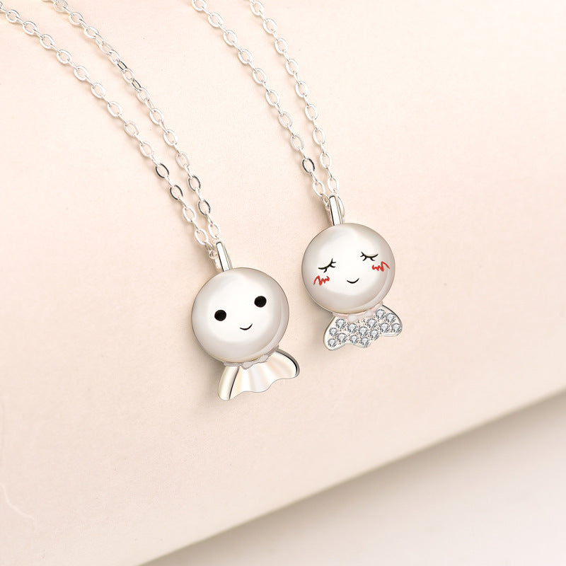 Sunny Doll Couple Necklace Sterling Silver Jewelry