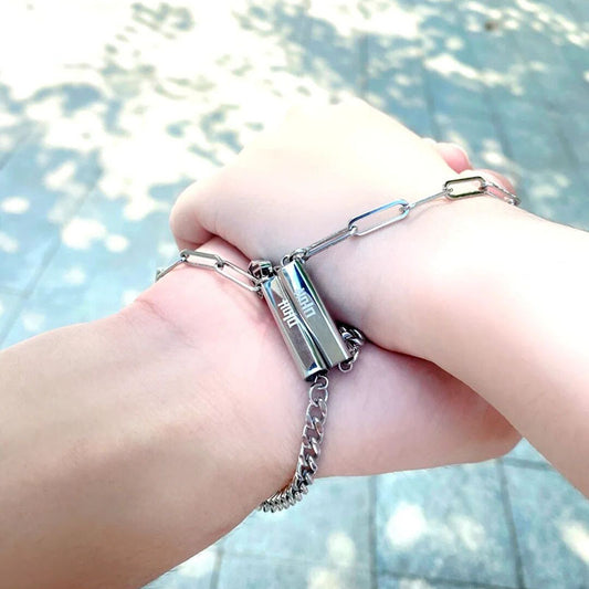 Titanium Steel Tie Knot Bracelet For Couples